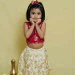 Chanderi Floral Top and Skirt - Image 6