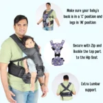 Hippy Snug - 2 in 1 Ergonomic, Detachable Hip Seat Baby Carrier - Image 5