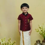 Pulikkali Slub Silk Shirt and Velcro Mundu - Image 7