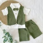 Mock Waffle Waist Coat and Shorts