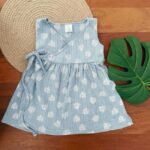 Printed Tying Wrap Dress - Image 3