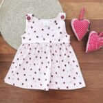 Printed Shoulder Button Dress - Image 4