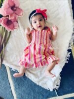 Multi Striped Smocked Dress