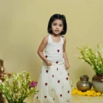 Khadi Hearts Embroidered Back Tying Top and Skirt - Image 6