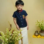 Pulikkali Slub Silk Shirt and Velcro Mundu - Image 8
