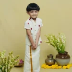 Khadi Hearts Embroidered Shirt and Velcro Mundu - Image 6