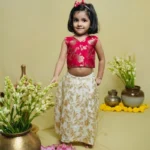 Chanderi Floral Top and Skirt