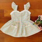 Checkered Sweetheart Hakoba Lined Dress - Image 5