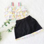 Layered Top & Lycra Denim Skirt - Image 2