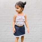 Layered Top & Lycra Denim Skirt - Image 5