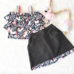 Layered Top & Lycra Denim Skirt - Image 3