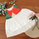 Floral Soft Net Dress with Bow - Image 4