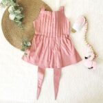 Pleated Bow Back Tying Dress - Image 3