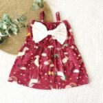 Printed Big Bow Dress - Image 8