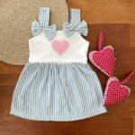 Striped Heart Dress with Bows - Image 2