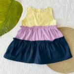 Three Tier Colour Block Dress - Image 4