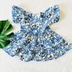 Volume Sleeved Printed Layered Dress - Image 2