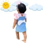 Denim Wings Dungarees and Ribbed Top