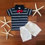 Striped Polo Tee & Twill Shorts - Image 3