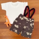 Printed Suspender with Round Neck Tee - Image 4