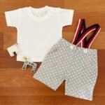 Printed Suspender with Round Neck Tee - Image 2