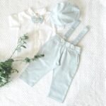 Linen Pant Suspender & Shirt with Cap - Image 2