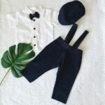 Linen Pant Suspender & Shirt with Cap - Image 5