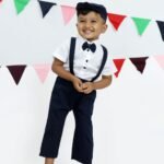 Linen Pant Suspender & Shirt with Cap