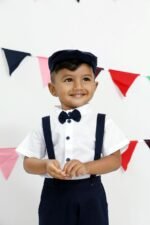 Linen Pant Suspender & Shirt with Cap - Image 7