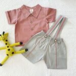 Collared Shirt and Suspender with Piping - Image 5