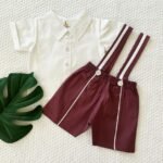 Collared Shirt and Suspender with Piping - Image 4