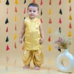 Brocade Silk Sleeveless Kurta & Dhoti Pants