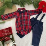 Tartan Onesie with Suspender Pants - Image 5