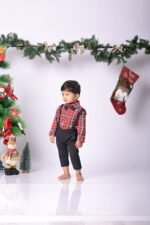 Tartan Onesie with Suspender Pants - Image 4