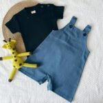 Denim Cute Romper and Waffle  Tee - Image 2