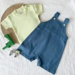 Denim Cute Romper and Waffle  Tee - Image 4