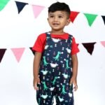 Dino Printed Romper and Tee - Image 7