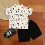 Printed Shirt and Twill Shorts - Image 2