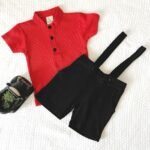 Mandarin Tee and Knit Suspender - Image 2