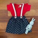 Rainbow Strap Denim Suspender Skirt & Top - Image 3