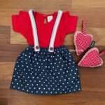 Rainbow Strap Denim Suspender Skirt & Top - Image 4