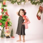 Pleated Dress with Star Print Organza Tie - Image 5