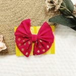 Half & Half Brocade Bow Headband - Image 3