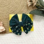 Half & Half Brocade Bow Headband - Image 4