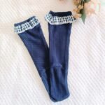 Checked Frill Knee Length Stockings - Image 3