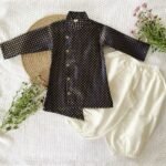 Brocade Silk Kurta & Dhoti Pants - Image 4