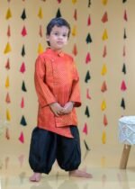 Brocade Silk Kurta & Dhoti Pants - Image 6