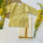 Kasavu Kurta and Mundu - Image 3