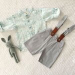 Printed Mandarin Full Sleeve Shirt and Shorts Suspender - Image 5