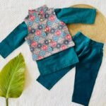 Printed Bundi and Kurta Set - Image 2